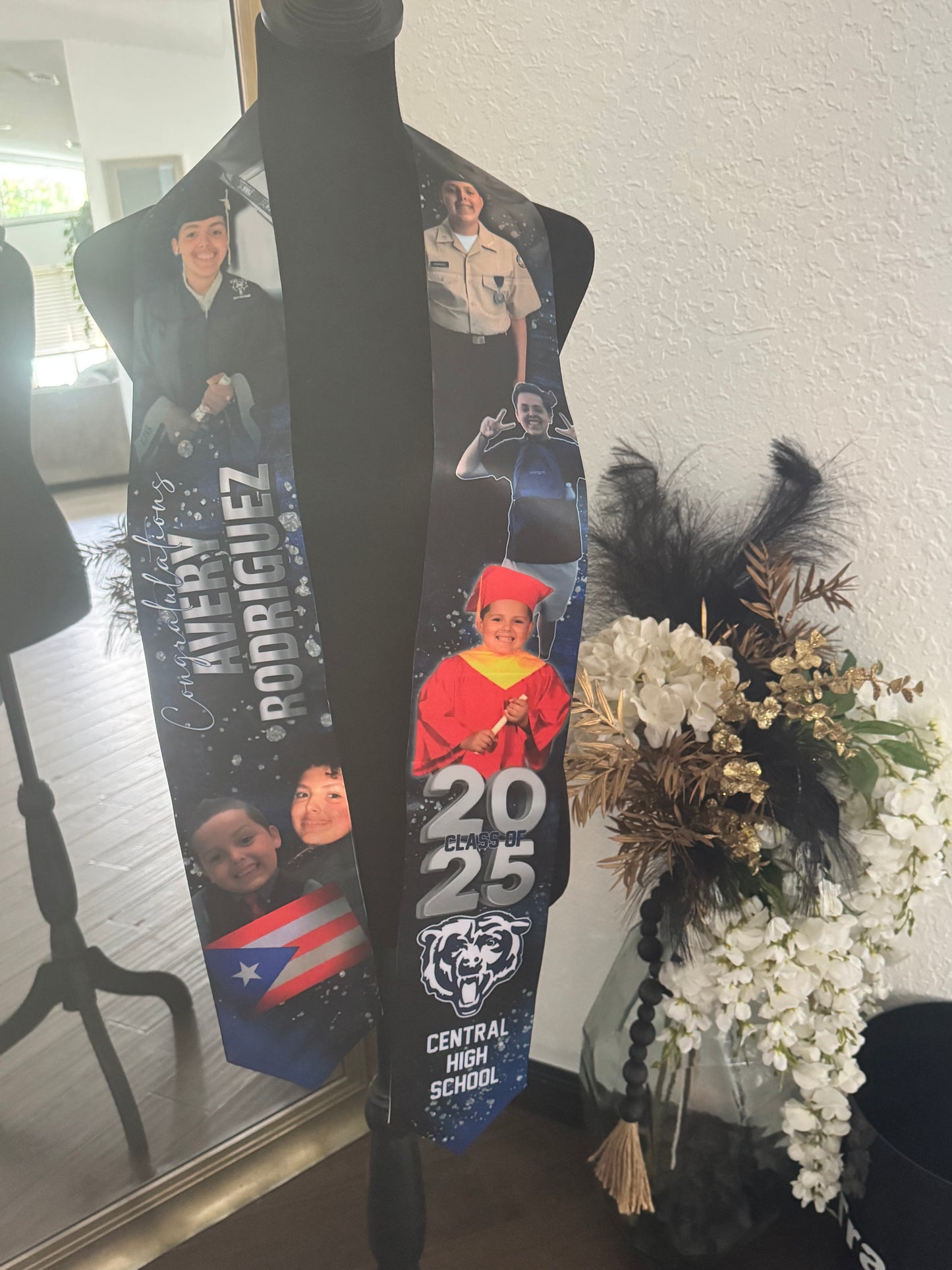 Custom Graduation Stole – Personalized Photo Stole for Class of 2026