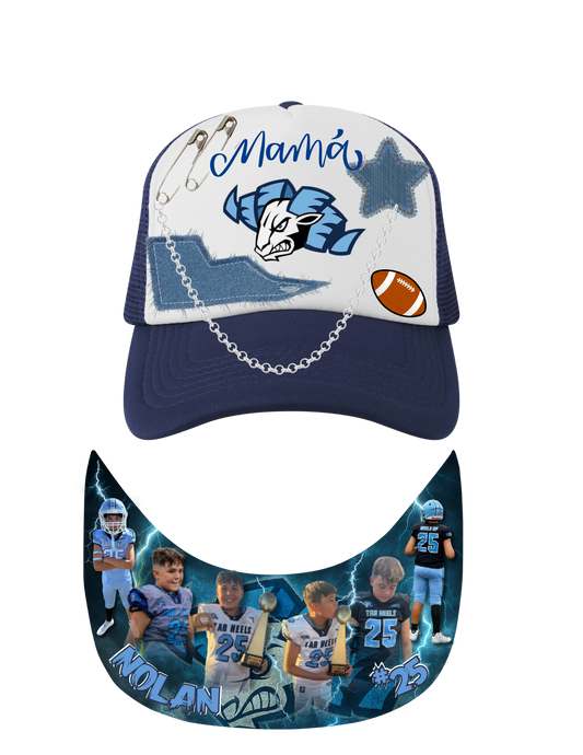 Custom Bling Sports Fan Hat — Personalized Game Day Cap