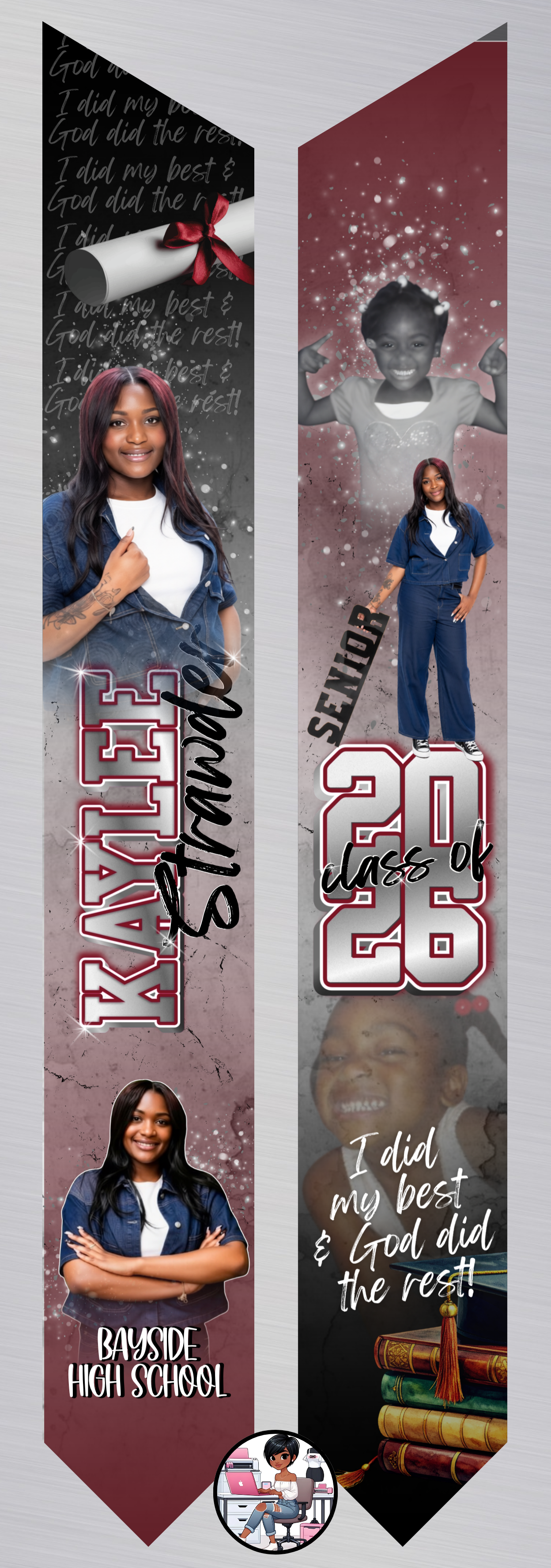 Custom Graduation Stole – Personalized Photo Stole for Class of 2026