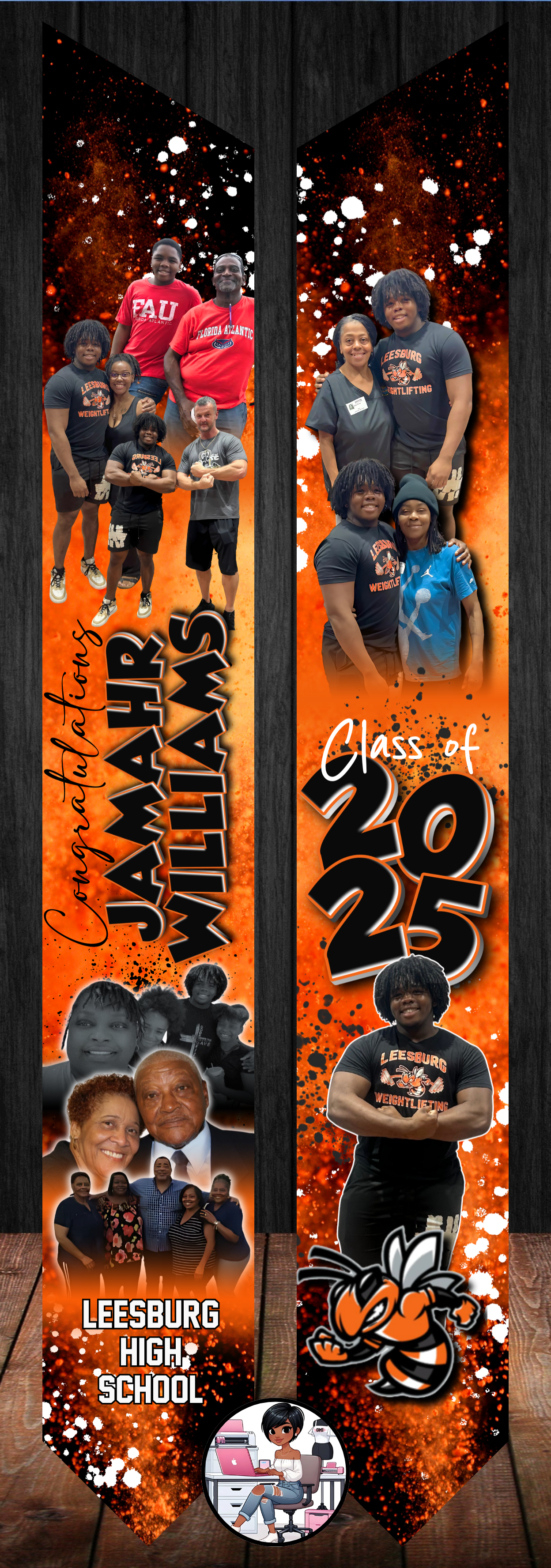 Custom Graduation Stole – Personalized Photo Stole for Class of 2026