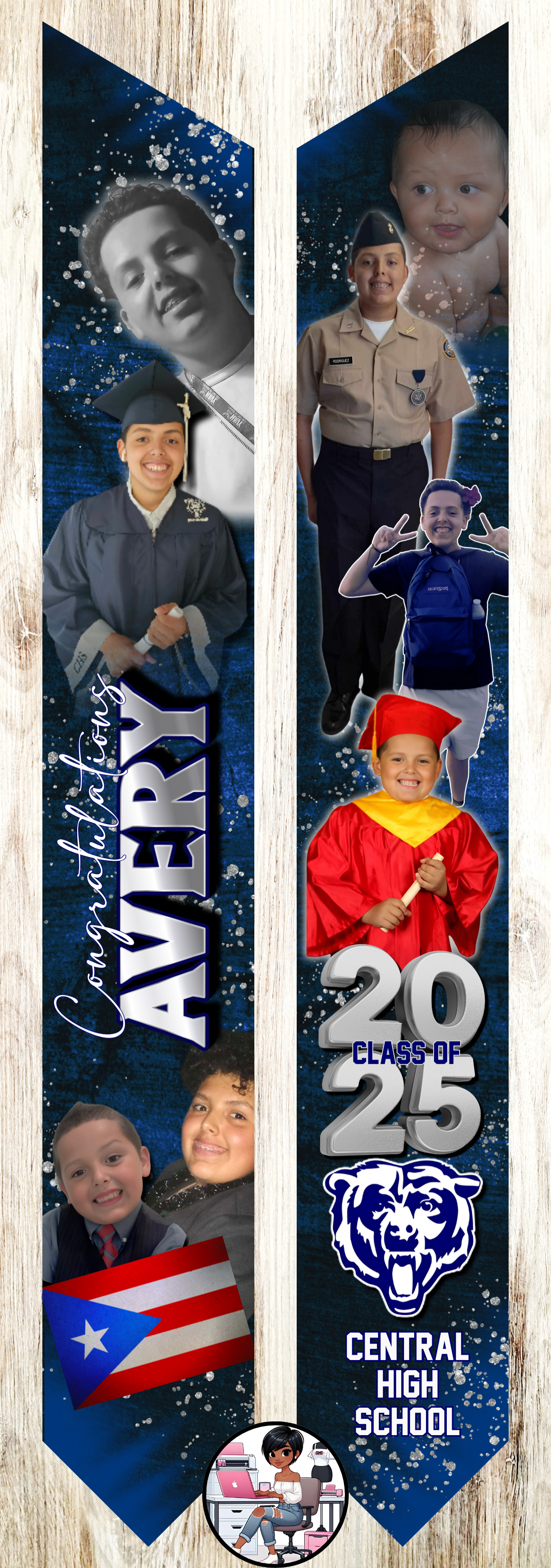 Custom Graduation Stole – Personalized Photo Stole for Class of 2026