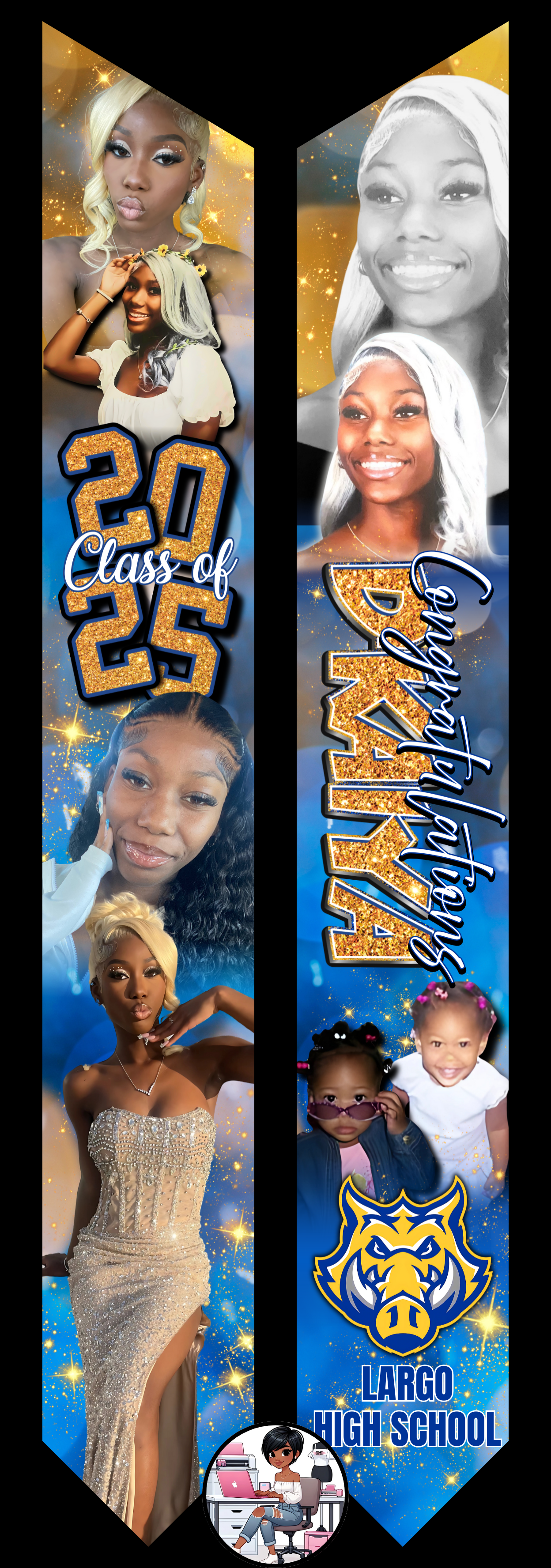 Custom Graduation Stole – Personalized Photo Stole for Class of 2026