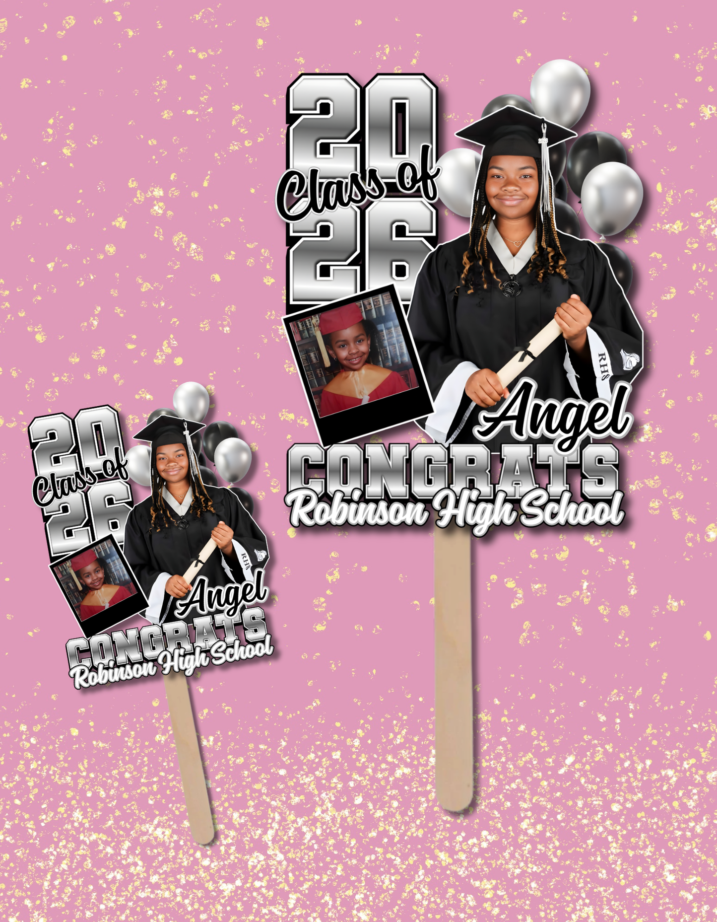 Custom Graduation Fans – 6.5” x 8.5”